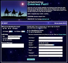 Christmas Potluck Sign-Up Template