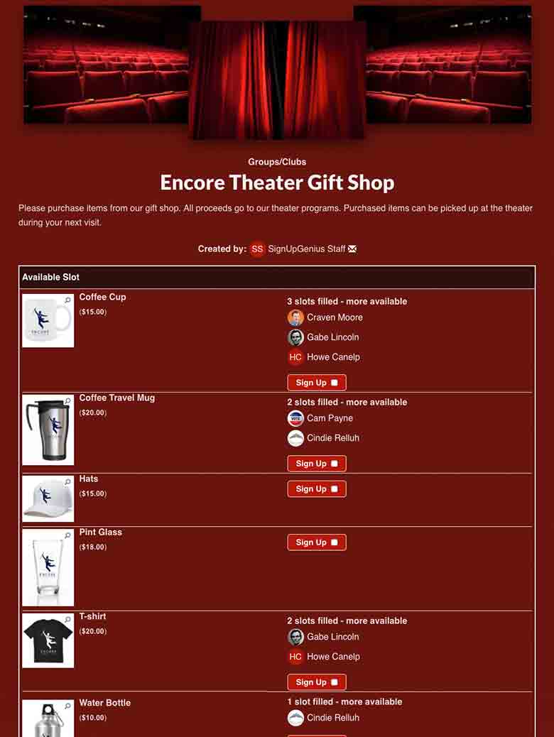 Sell Theater Products