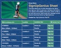 sports sign up sheet