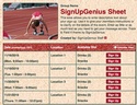 track & field sign up sheet