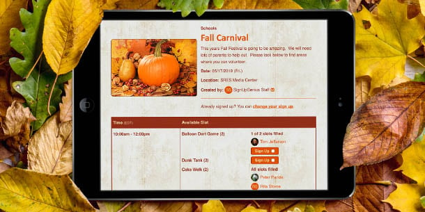 Simplify Fall Gatherings and Events with SignUpGenius