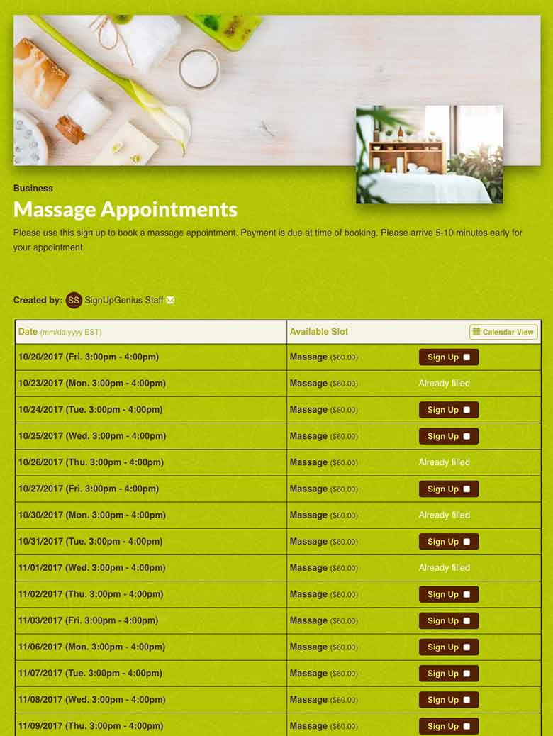 Schedule Massage And Physical Therapy Appointments 1693