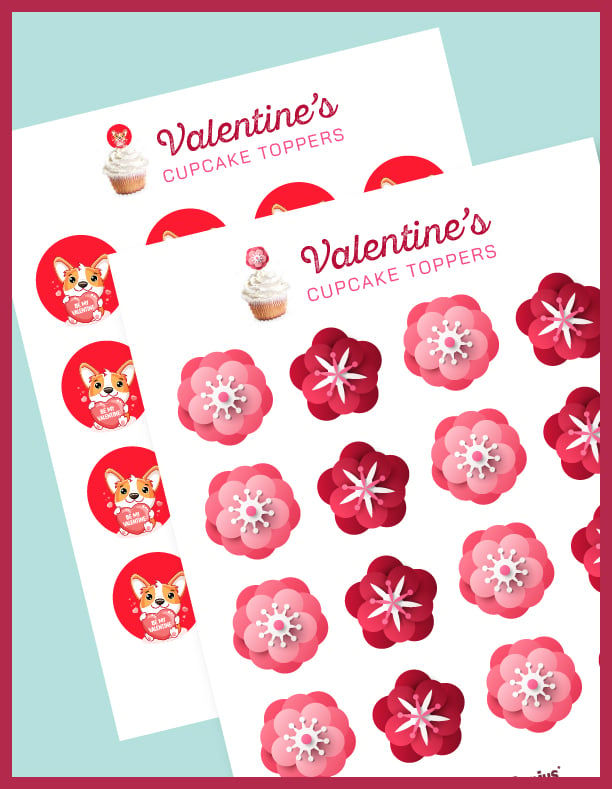 Valentine's Cupcake Toppers